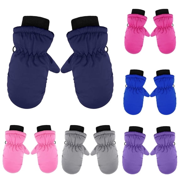 Toddler Mittens Water-proof Skiing Gloves Toddler Snow Gloves Kids Baby Winter Mittens For Girls Boys