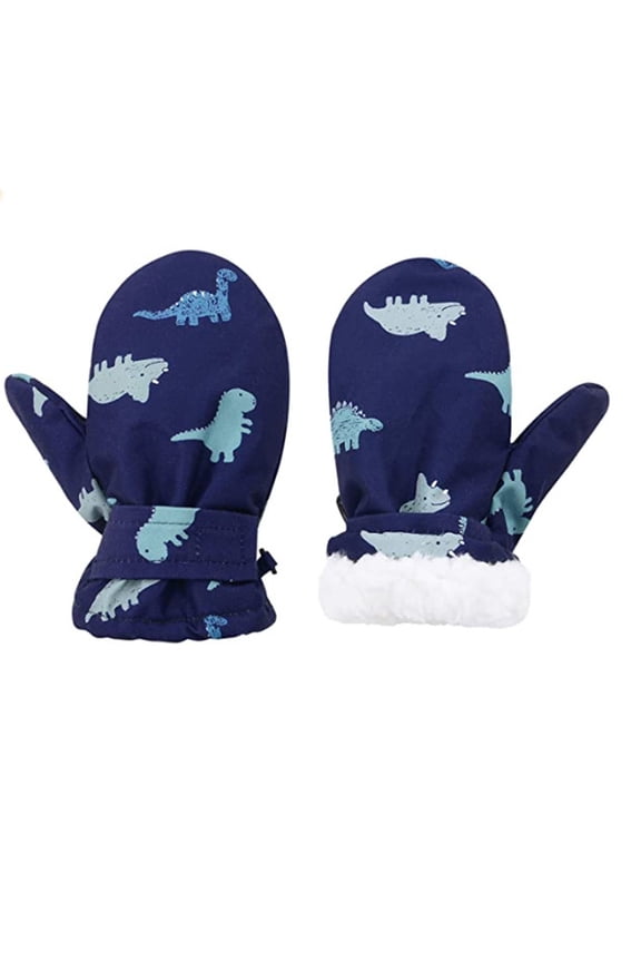 Toddler Mittens Water-proof Winter Gloves Toddler Snow Cartoon Gloves For Kids Baby Winter Mittens For Girls Boys L 4 Years-6 Years