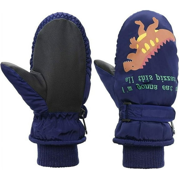 Toddler Winter Mittens Waterproof Boy Ski Gloves Warm Fleece Snow Mitten for Baby Boy Girl Cold Weather