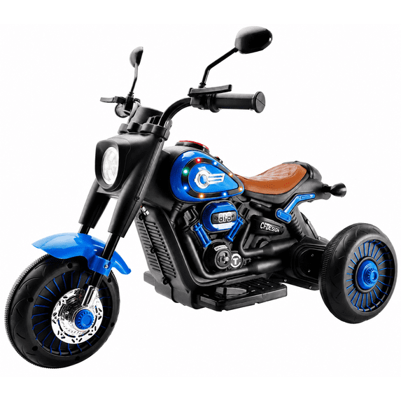 Bruce&Shark Toddler Motorcycle, 6V Battery Powered Electric Motorcycle with Headlights & Music, Kids Motorcycle Ride on Toy for Toddlers Boys 1 2 3 4 Years Old