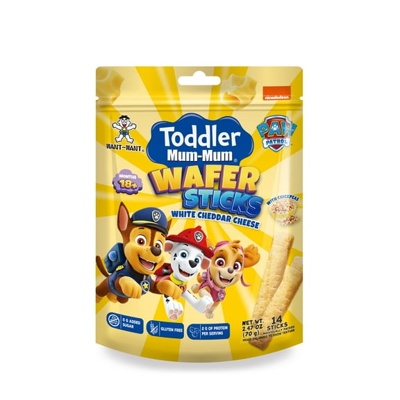 Toddler Mum-Mum Paw Patrol Wafer Sticks White Cheddar Cheese 2.47oz (6 Pack)