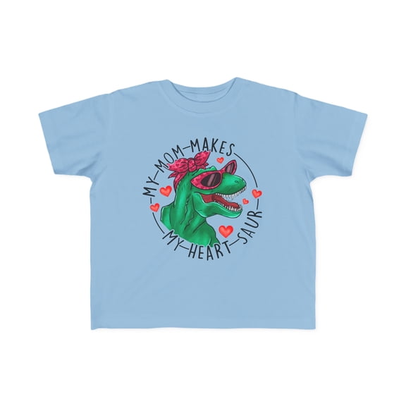 Toddler My Mom Makes My Heart Saur Dinosaur Valentine's Day TShirt