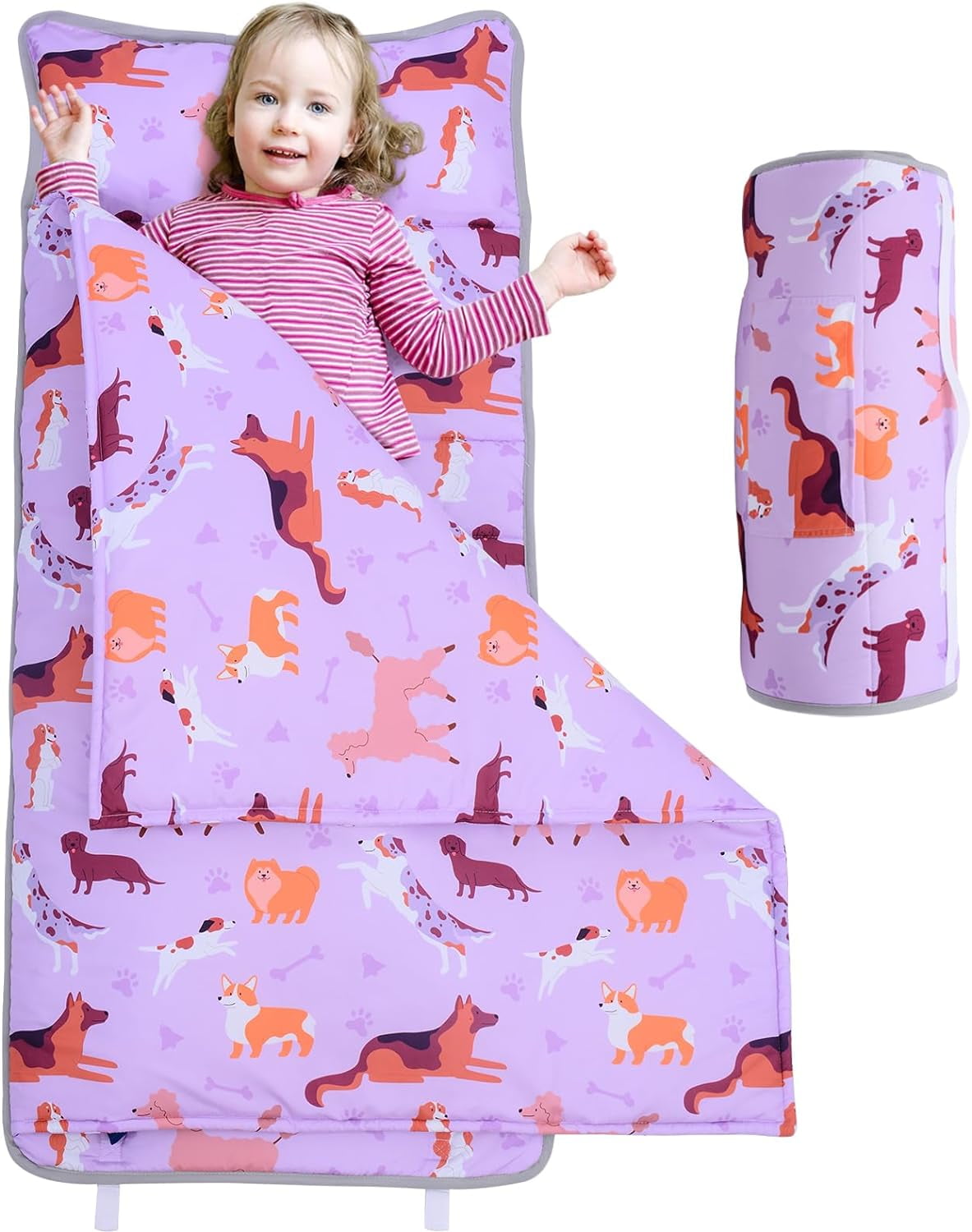 Removable Mat Toddler Nap Mat Girls Kids Nap Mats with Removable Pillow and Blanket ...