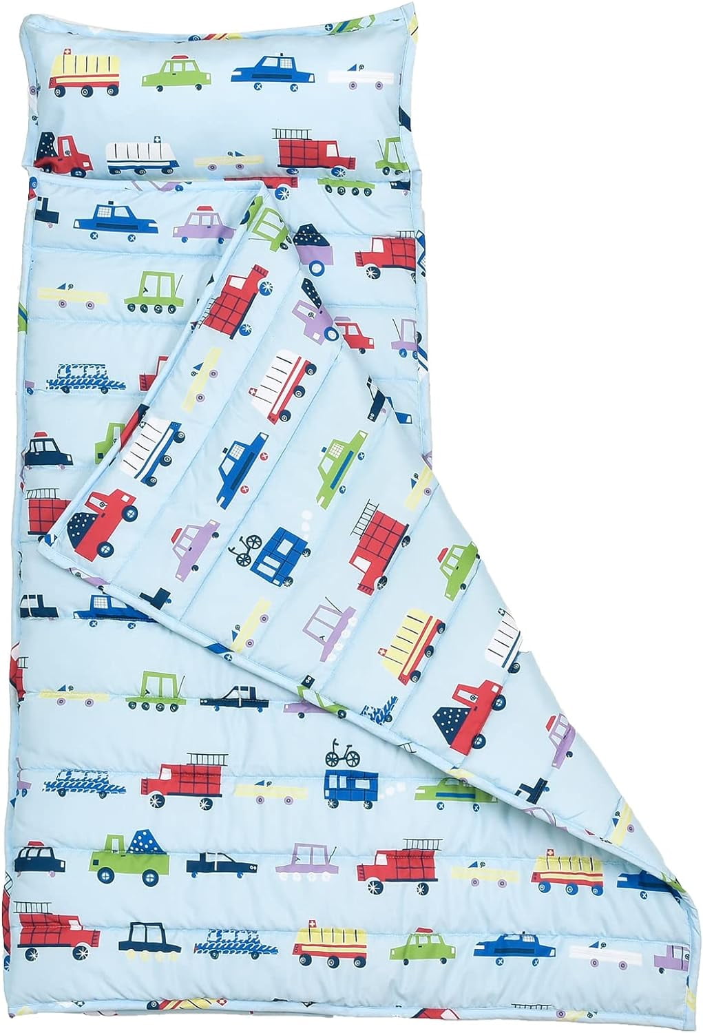 Toddler Nap Mat with Removable Pillow, Rollup Design Slumber Bags for Boys, Sleeping Bag