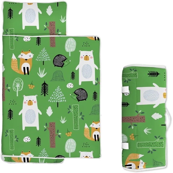 Toddler Nap Mat/Removable Pillow -Space- Carry Handle with Straps Closure,Toddler Nap Mat Extra Large 60 in*20 in Boys Sleeping Mat Nap Mat for Presch