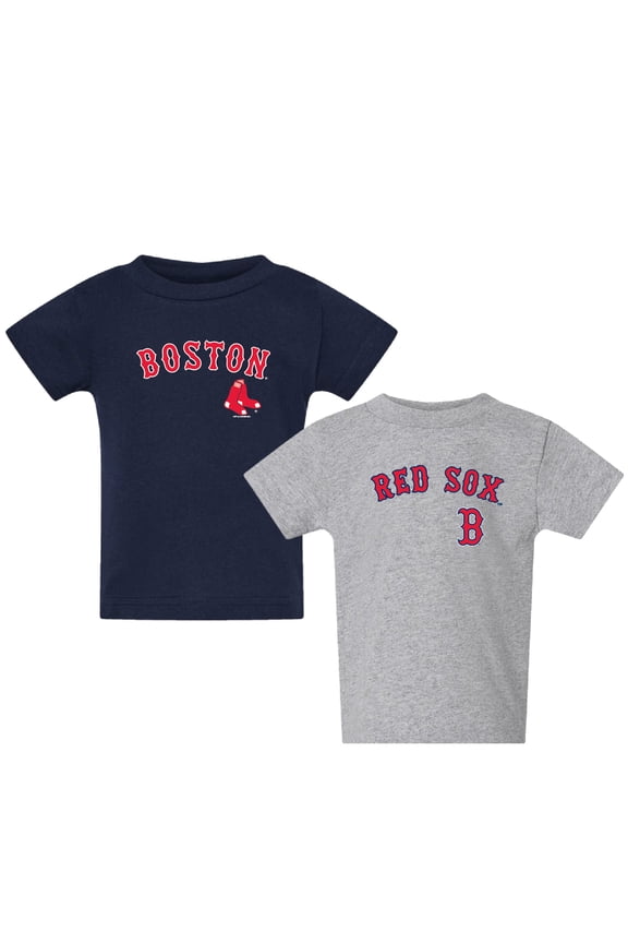 Toddler  Navy/Gray Boston Red Sox Logo 2-Pack T-Shirt Set
