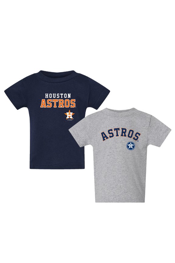 Toddler  Navy/Gray Houston Astros Logo 2-Pack T-Shirt Set