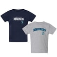 thumbnail image 1 of Toddler  Navy/Gray Seattle Mariners Logo 2-Pack T-Shirt Set, 1 of 1