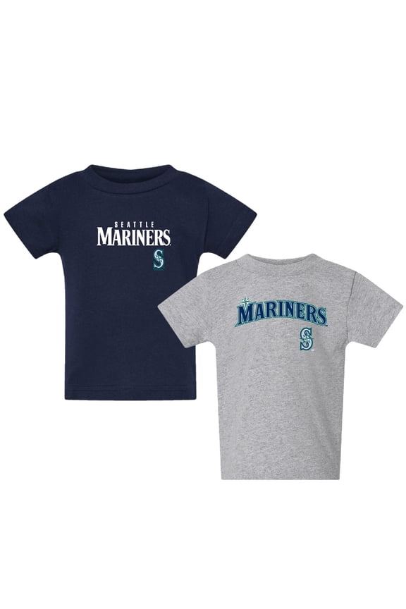 Toddler  Navy/Gray Seattle Mariners Logo 2-Pack T-Shirt Set