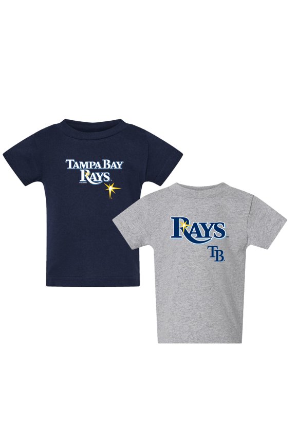 Toddler  Navy/Gray Tampa Bay Rays Logo 2-Pack T-Shirt Set