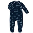 thumbnail image 1 of Toddler Navy Seattle Kraken Team Print Raglan Full-Zip Jumper Pajamas, 1 of 1