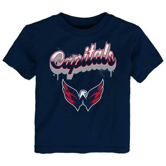 Toddler Navy Washington Capitals Bubbly Script T-Shirt