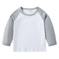 thumbnail image 1 of Toddler New Children's T Shirt Round Neck Cartoon Long Sleeved Top Bottom Shirt Male Girl Baby T Solid Color Boys 14 16 Boy Short Sleeve Top Fir Kids Boys Shirts Size 5t Car Tee 12-18 Months Gray, 1 of 9