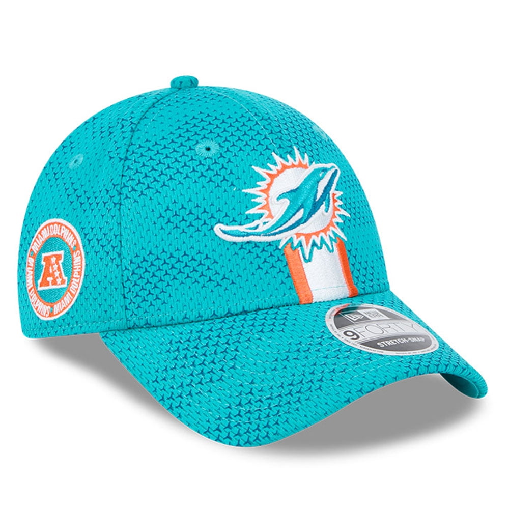 Toddler New Era Aqua Miami Dolphins 2024 NFL Sideline 9FORTY Stretch-Snap Hat