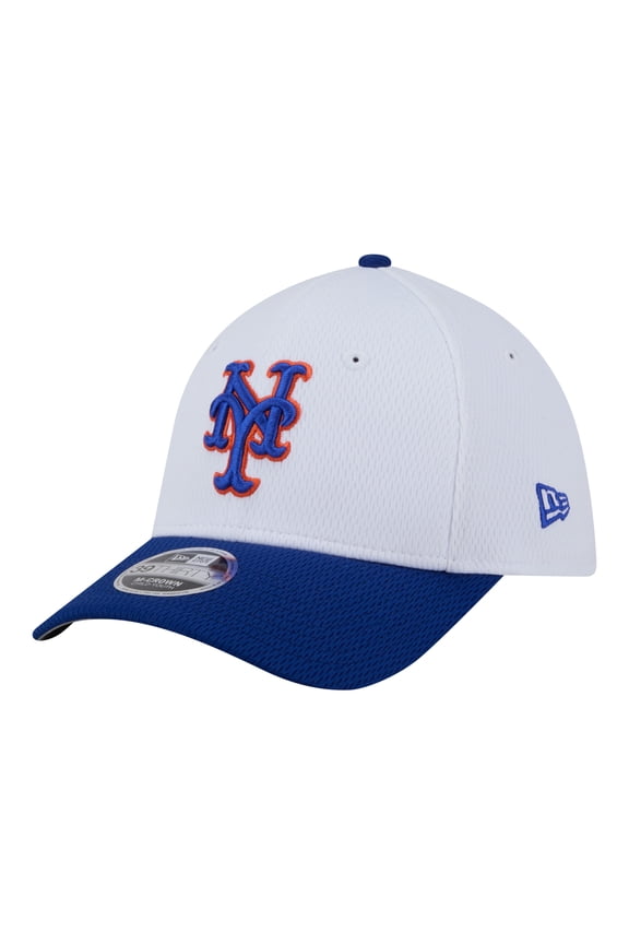 Youth New Era  White/Royal New York Mets Baseball 39THIRTY M-Crown Flex Hat