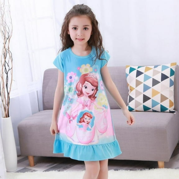 Toddler Night Gown Little Girls Princess Pajamas Dress
