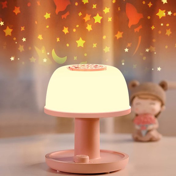 Toddler Night Light Lamp, Dimmable LED Bedside Lamp with Star Projector, Kids Lights Timer Design & Color Changing, Portable Rechargeable Cute Gifts for Children Bedroom