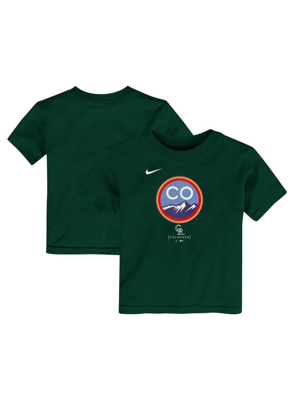 Toddler Nike Green Colorado Rockies City Connect Large Logo T-Shirt