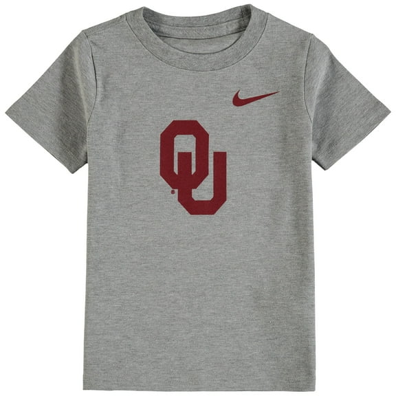 Toddler Nike Heathered Gray Oklahoma Sooners Logo T-Shirt