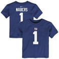 thumbnail image 1 of Toddler Nike Malik Nabers Royal New York Giants Name & Number T-Shirt, 1 of 3
