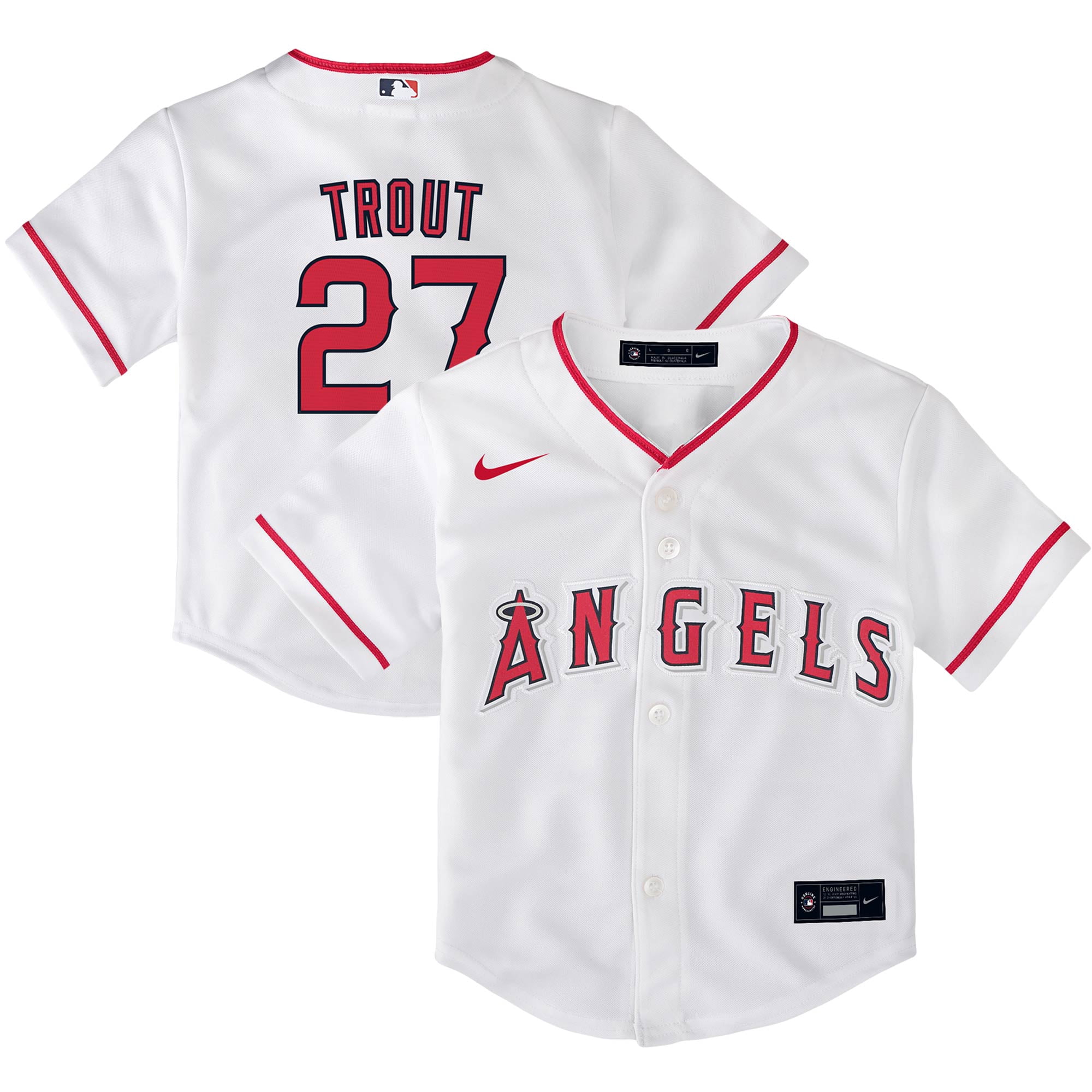 Men's Los Angeles Angels Nike White Home Replica Team Jersey