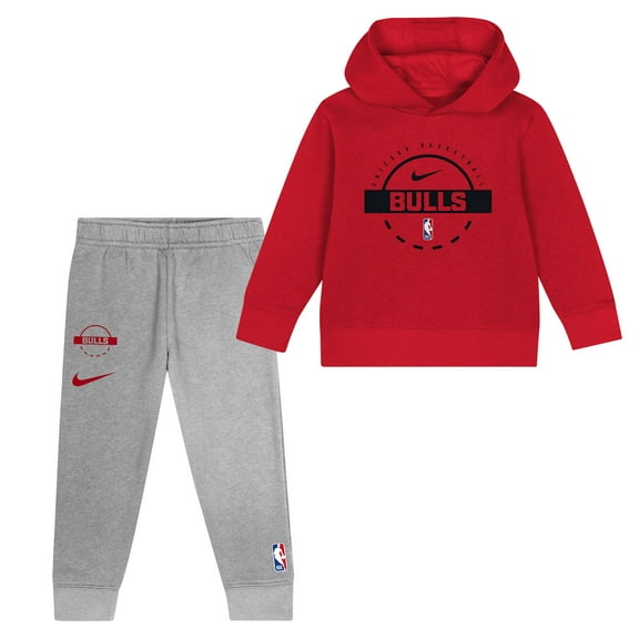 Toddler Nike Red Chicago Bulls Team Logo 2-Piece Club Fleece Hoodie & Sweatpants Set