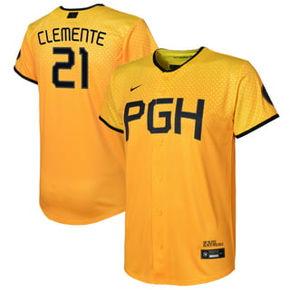 Men's Mitchell & Ness Roberto Clemente Cream Pittsburgh Pirates Legends Collection Portrait Player T-Shirt