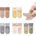thumbnail image 1 of Toddler Non Slip Crew Socks Anti Skid for Baby Little Boys Girls Kids, 1 of 6