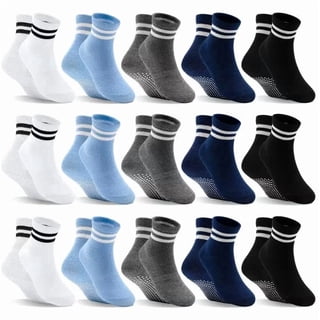Toddler Non Slip Socks 15 Pairs, Boys Girls Grip Socks with Grippers for 1-10 Years Kids Anti Skid Sock