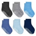 thumbnail image 1 of Toddler Non Slip Socks, 6 Pairs Non Slip Crew Socks Toddler Socks with Grip for Boys 1-7 Years（01 Assorted 1-3T）, 1 of 5