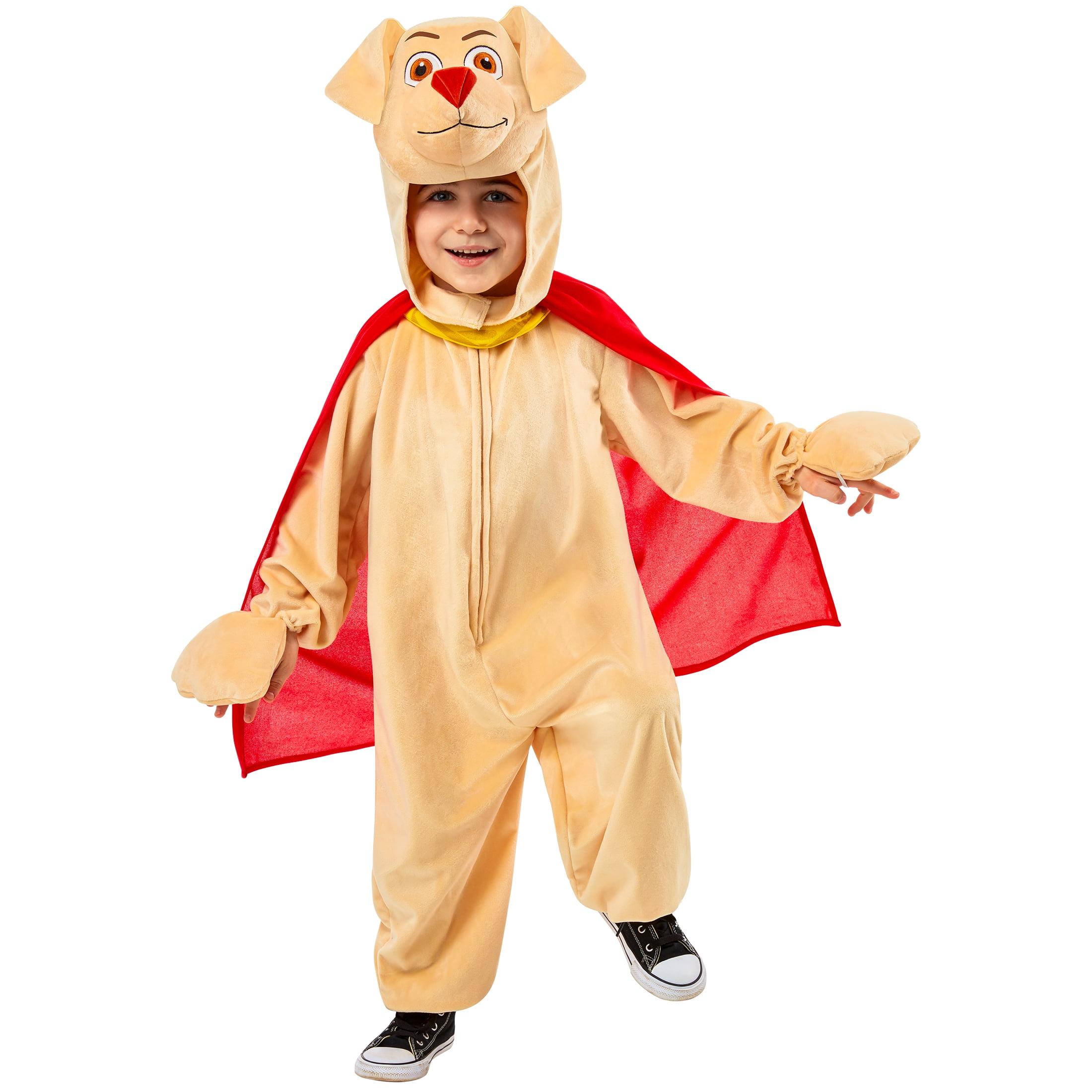 Toddler Officially Licensed DC Super Pets Krypto Halloween Costume 2T, Tan and Red