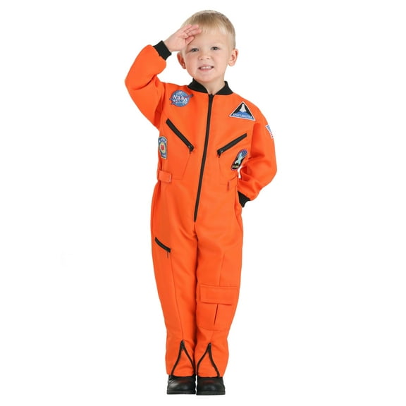 Toddler Orange Astronaut Jumpsuit Costume
