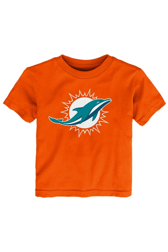 Toddler Orange Miami Dolphins Primary Logo T-Shirt