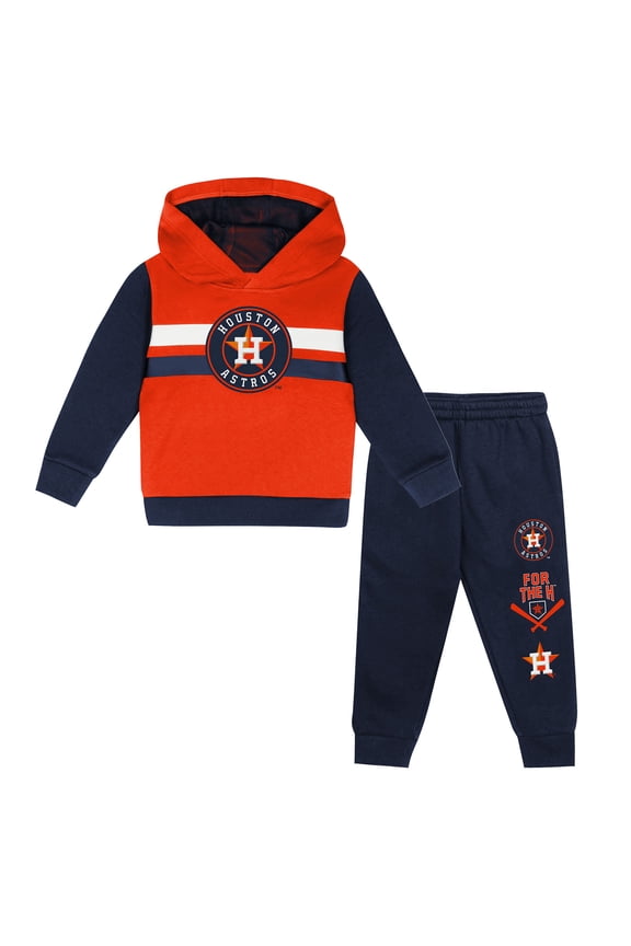 Toddler Orange/Navy Houston Astros Wind Up Pullover Hoodie and Sweatpants Set