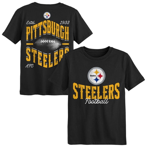 Preschool Outerstuff Black Pittsburgh Steelers Top Pick T-Shirt