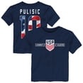 thumbnail image 1 of Toddler Outerstuff Christian Pulisic Navy USMNT Flag Name & Number T-Shirt, 1 of 3