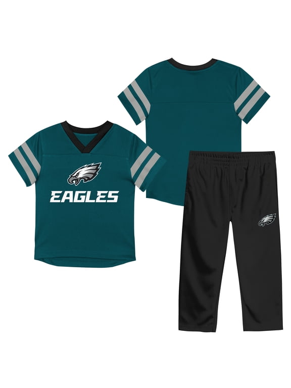 Toddler Outerstuff Midnight Green/Black Philadelphia Eagles Red Zone Jersey Top & Pants Set