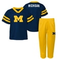 thumbnail image 1 of Toddler Outerstuff Navy/Maize Michigan Wolverines Red Zone Two-Piece V-Neck Top and Pants Set, 1 of 4