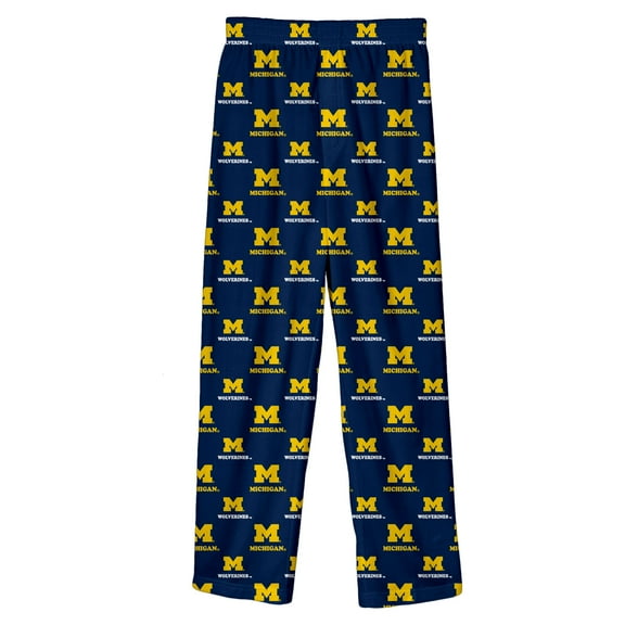 Toddler Outerstuff Navy Michigan Wolverines All-Over Team Logo Pants