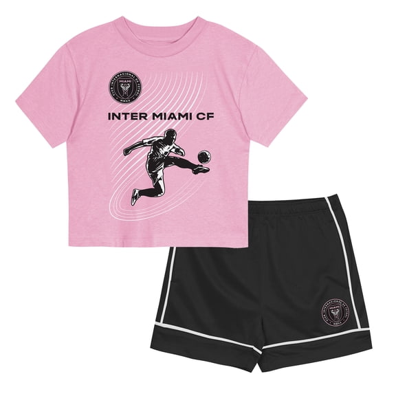 Toddler Outerstuff  Pink/Black Inter Miami CF 2-Piece T-Shirt & Shorts Set