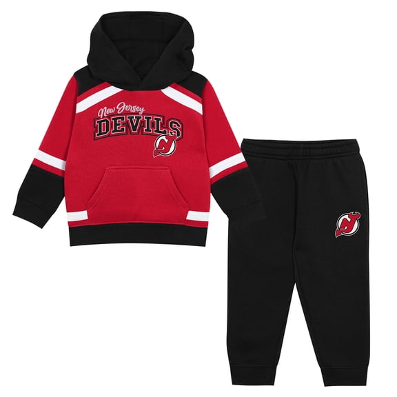 Toddler Outerstuff Red/Black New Jersey Devils Ice Explorer Hoodie & Pants Set