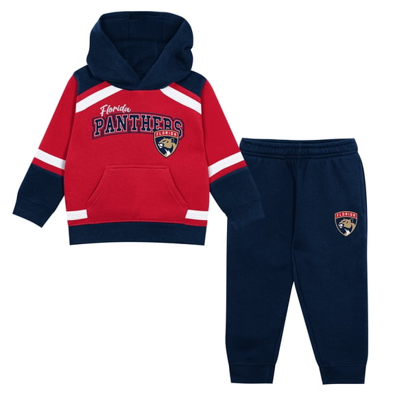 Toddler Outerstuff Red/Navy Florida Panthers Ice Explorer Hoodie & Pants Set