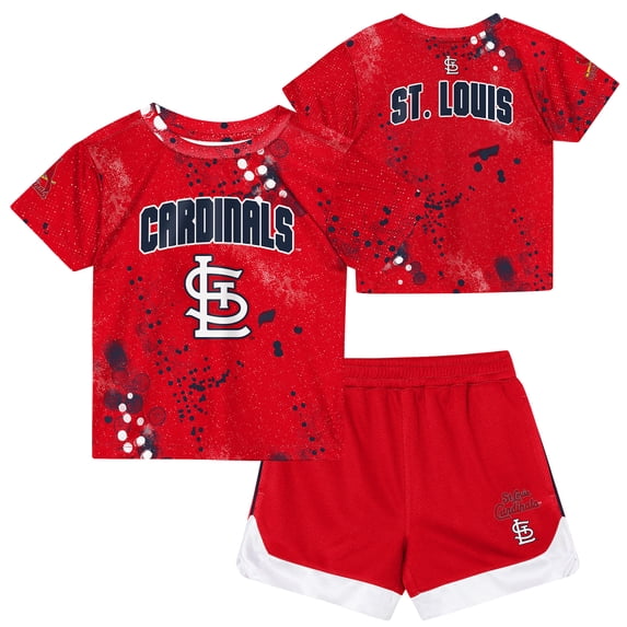 Toddler Outerstuff Red St. Louis Cardinals Pinch Hitter T-Shirt & Shorts Set
