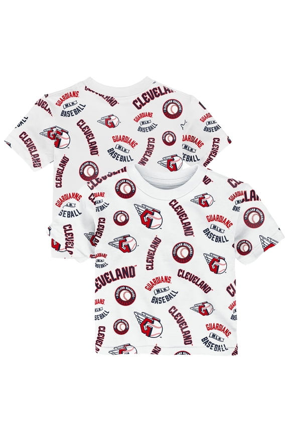 Toddler Outerstuff White Cleveland Guardians Run Down T-Shirt