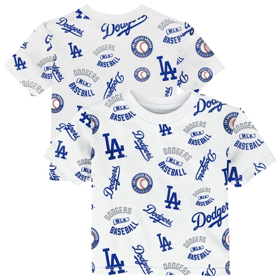 Toddler Outerstuff White Los Angeles Dodgers Run Down T-Shirt