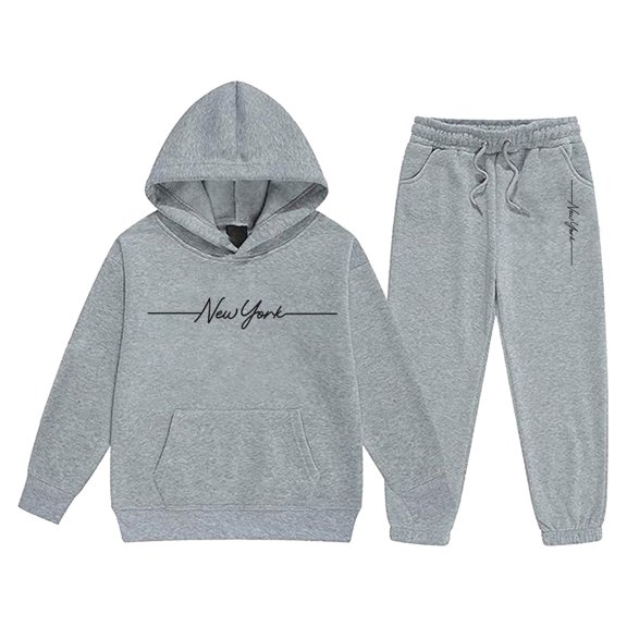 Toddler Outfit,Girls Winter Warm Tracksuit Pullover Hoodie and Jogger Pants Casual Printed Two Piece Outfit Set,Two Piece Outfits,3-4 Years