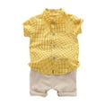 thumbnail image 1 of Toddler Outfits Boys Cartoon Set Tops Shorts Summer Baby T Shirt Boys Outfits Set Boy Clothes Yellow 2 Years-3 Years, 1 of 4