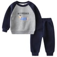 thumbnail image 1 of Toddler Outfits for Boys Casual Kids Hoodie Cartoon Sleeve Pullover With Pants Two Piece Spring Winter Cute Fall Clothes Navy Size 4-5T, 1 of 9