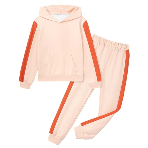 Toddler Outfits for Girls Sets Two Piece Color For And Boys Casual Hoodie Long Sleeve Fashion Sweatshirt And Sweatpants Casual Clothes Set 2-3 Years
