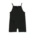 thumbnail image 1 of Toddler Overalls Girls Shorts Kids Summer Clothes Teen Girls Romper Adjustable Tie-Up Strap Short Overalls Jumpsuits with Pocket One-Piece Outfit, 1 of 8